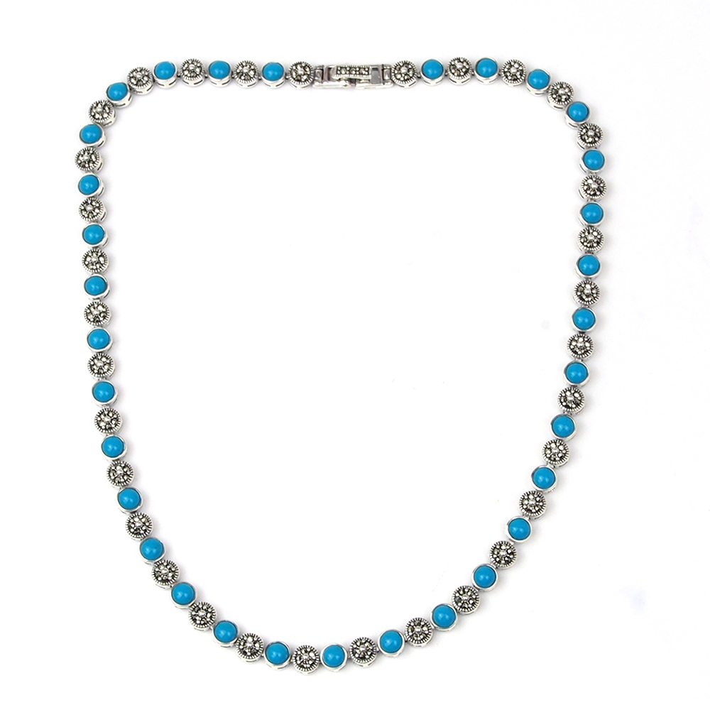 Turquoise and Marcasite Necklace