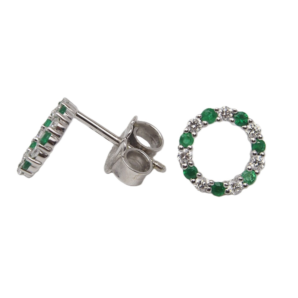 Emerald and Diamond Earrings