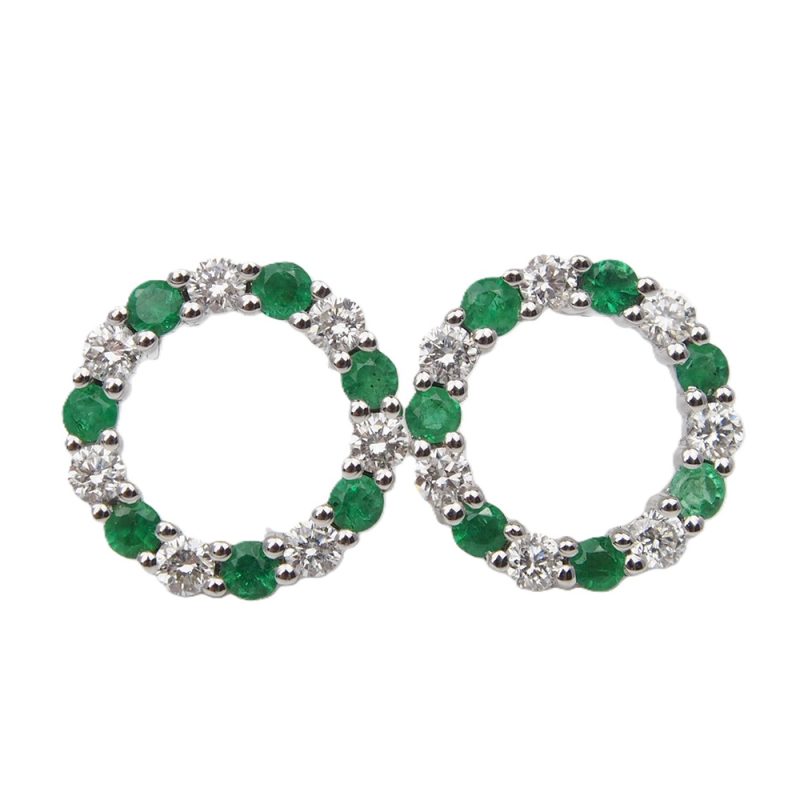 Emerald and Diamond Earrings