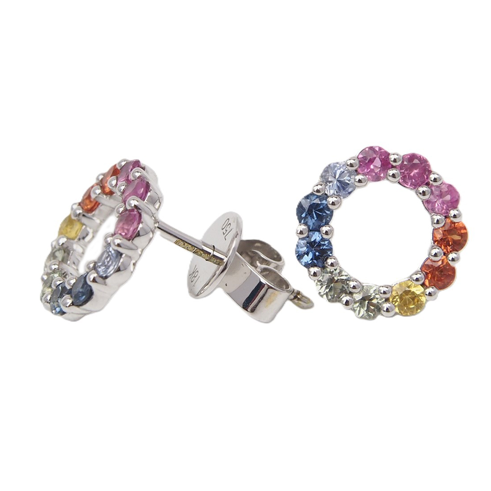 Sapphire Earrings - Multi Colour