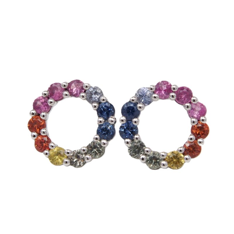 Sapphire Earrings - Multi Colour