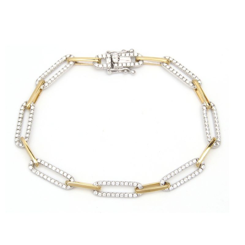 Diamond Paperclip Bracelet