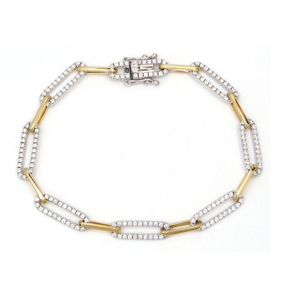 Diamond Paperclip Bracelet