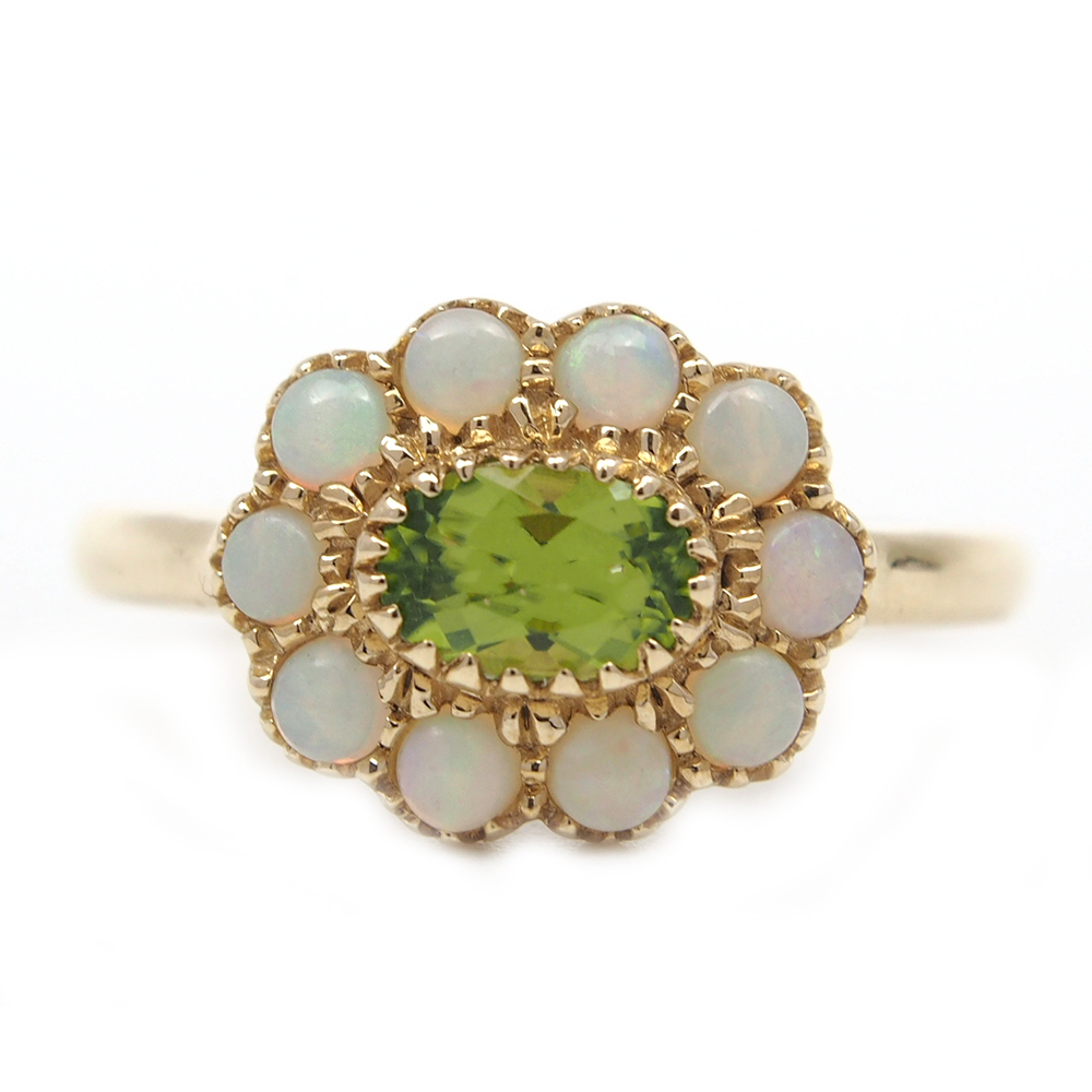 Peridot & Opal Ring