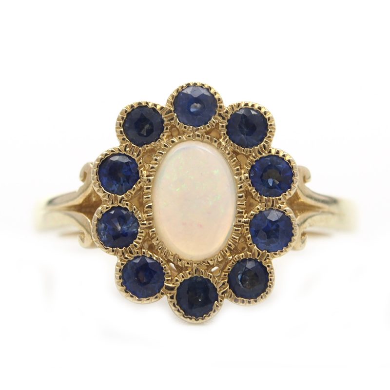 Opal & Sapphire Ring