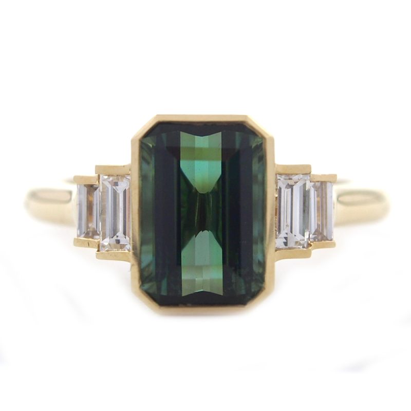 Tourmaline And Diamond Ring
