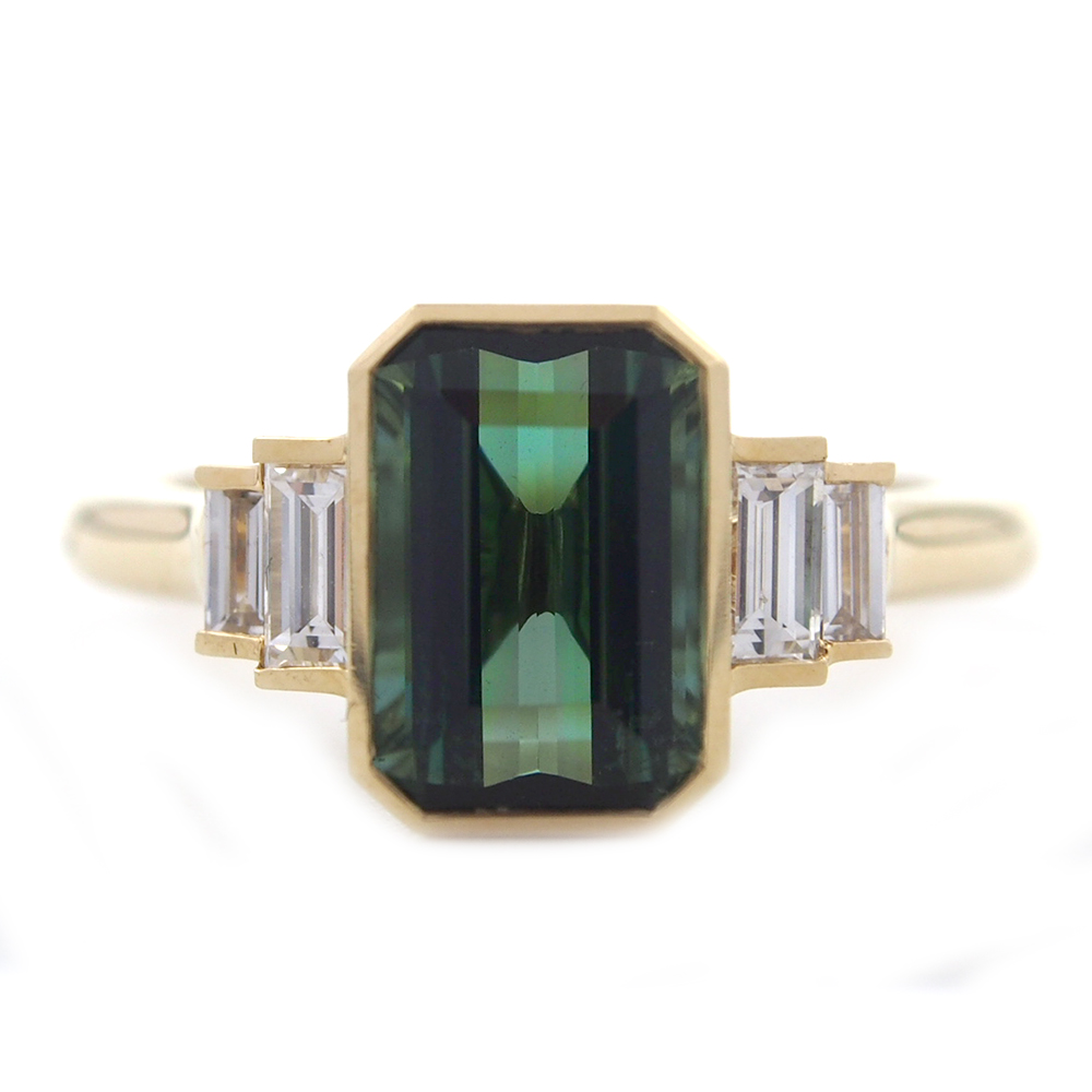 Tourmaline And Diamond Ring