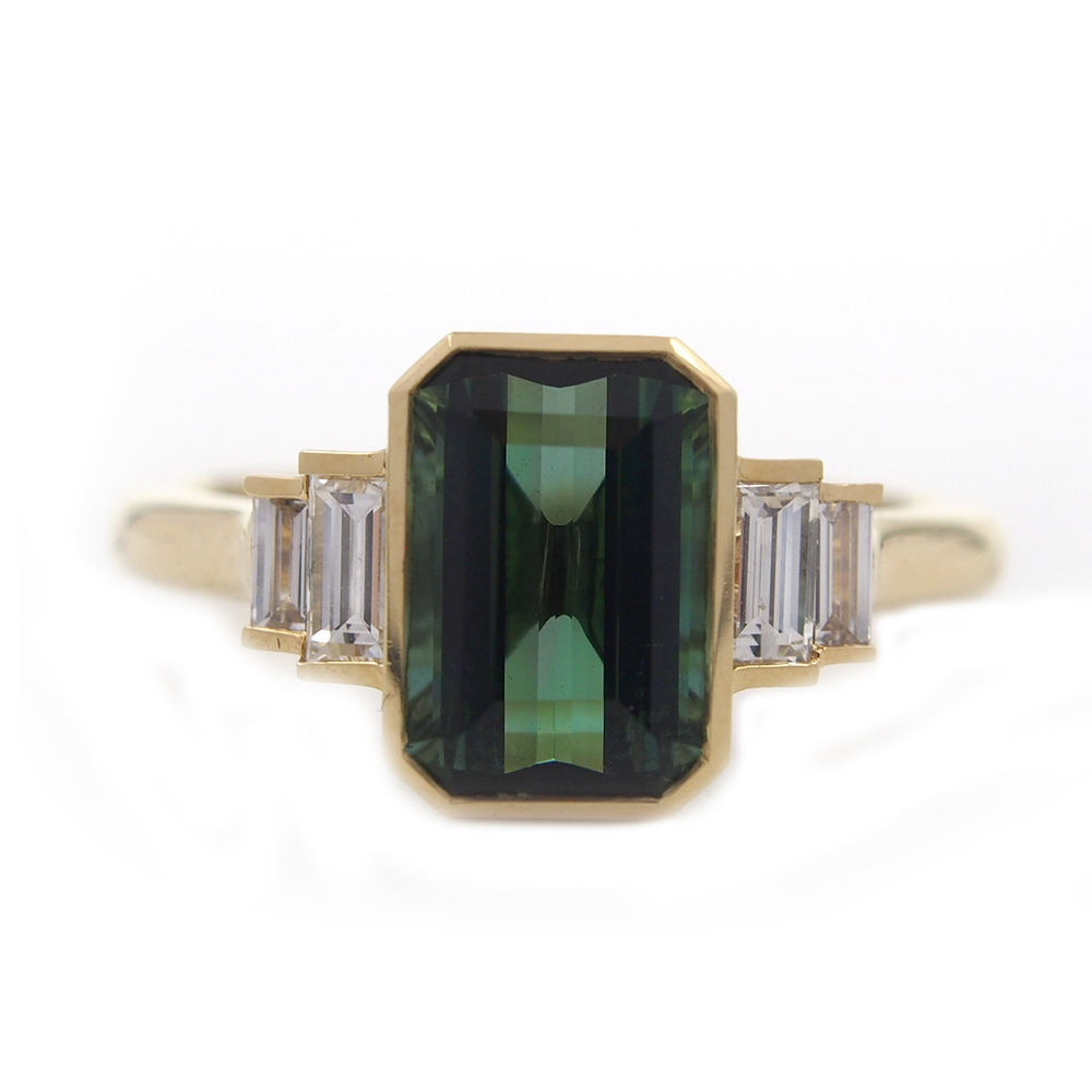 Tourmaline And Diamond Ring