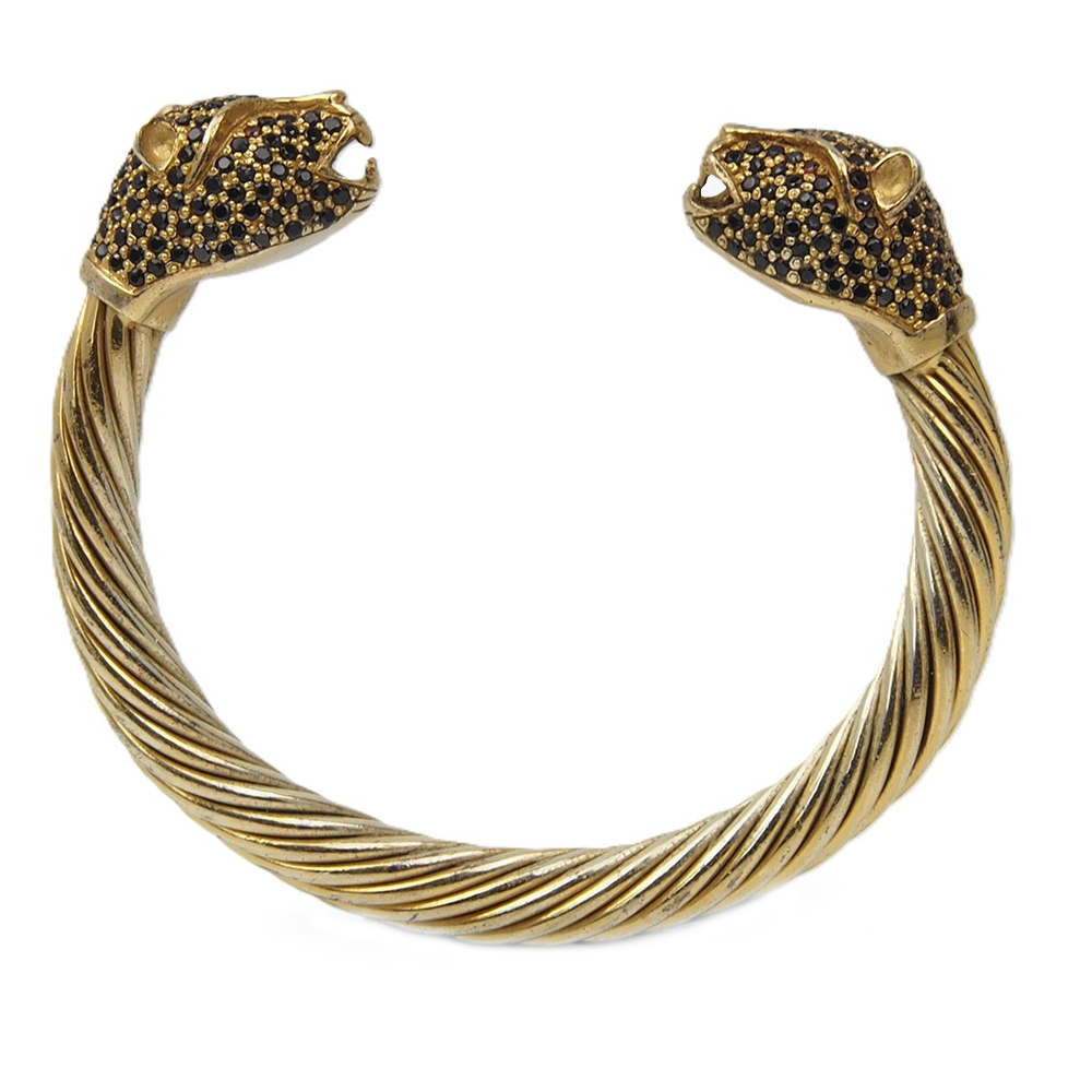 Silver Big Cat Bangle