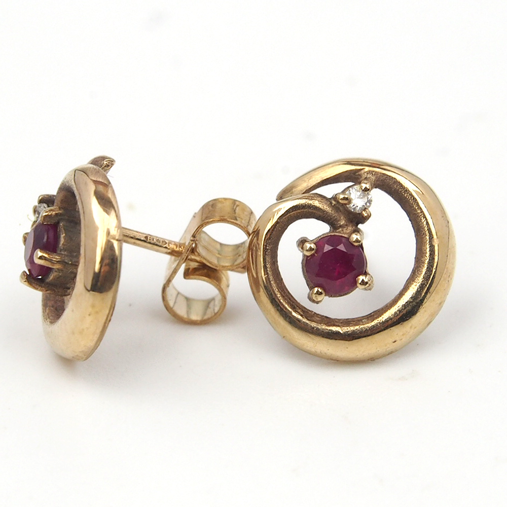 Ruby Stud Earrings