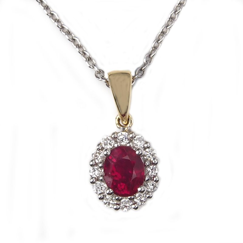 Ruby And Diamond Pendant