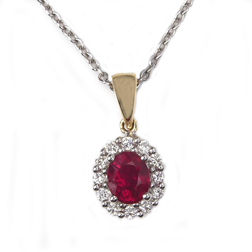 Ruby And Diamond Pendant