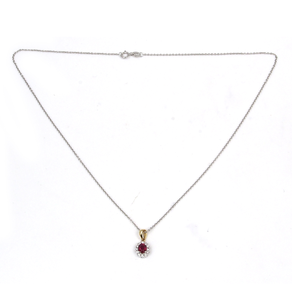 Ruby And Diamond Pendant